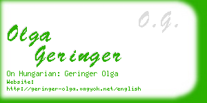 olga geringer business card